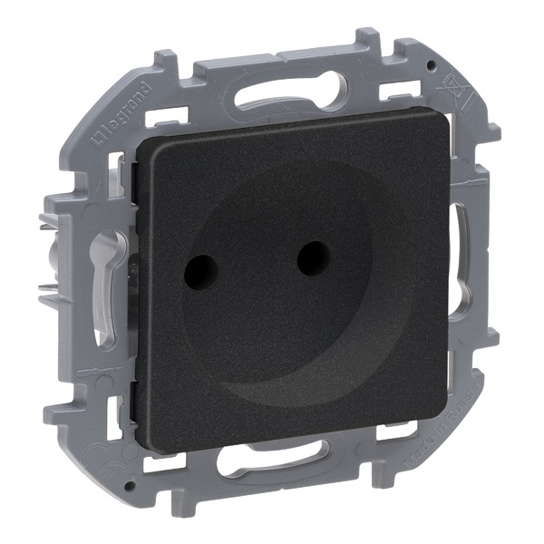 Розетка без заземления Legrand Inspiria антрацит
