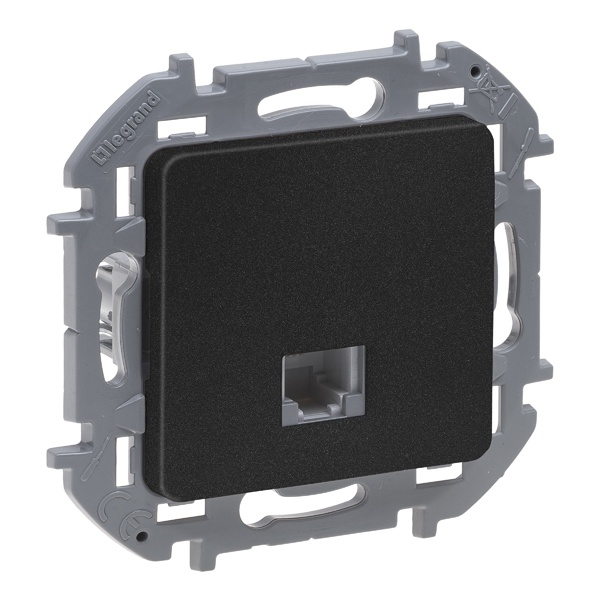 Розетка телефонная 1хRJ11 Legrand Inspiria антрацит