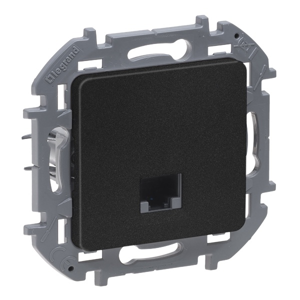 Информационная розетка RJ45 категория 6 UTP 1 выход Legrand Inspiria антрацит