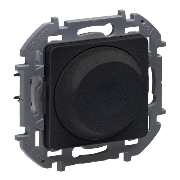 Светорегулятор универсальный поворотный без нейтрали 5-300Вт Legrand Inspiria антрацит