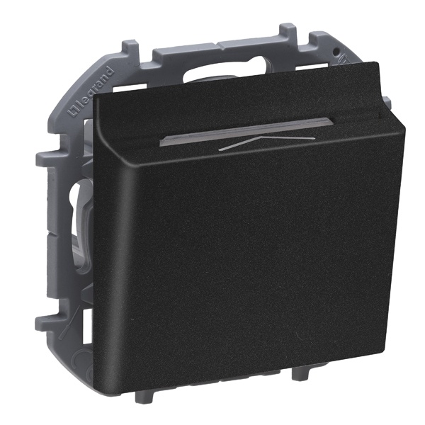 Выключатель для гостиничных номеров - стандарт Legrand Inspiria антрацит