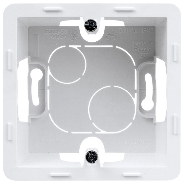 Коробка Legrand Inspiria 1 пост для накладного монтажа белая