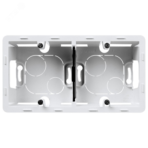 Коробка Legrand Inspiria 2 поста для накладного монтажа белая