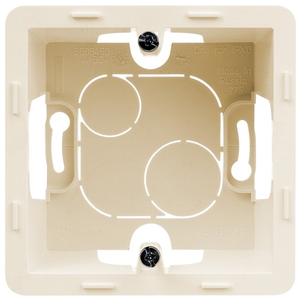 Коробка Legrand Inspiria 1 пост для накладного монтажа слоновая кость (бежевый)