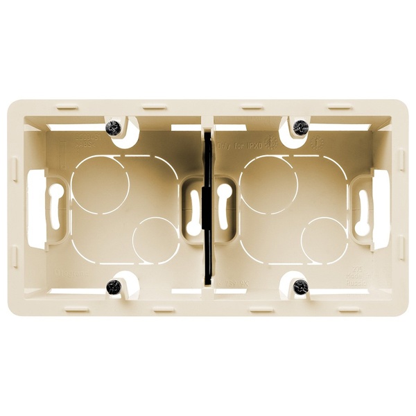 Коробка Legrand Inspiria 2 поста для накладного монтажа слоновая кость (бежевый)