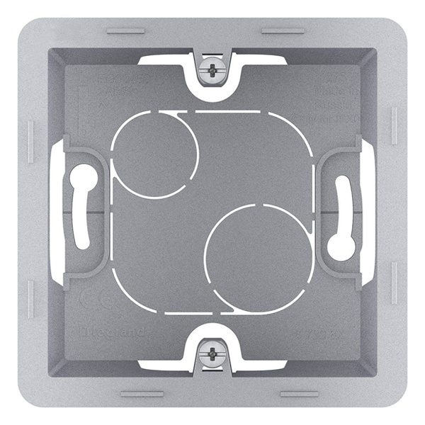 Коробка Legrand Inspiria 1 пост для накладного монтажа алюминий