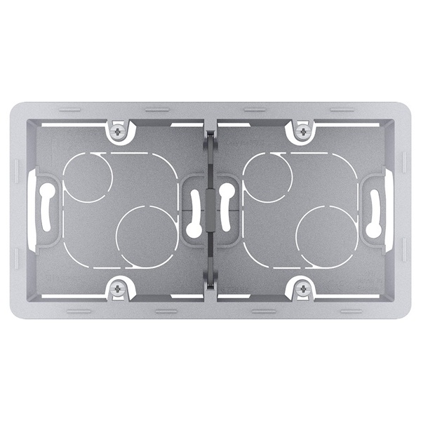 Коробка Legrand Inspiria 2 поста для накладного монтажа алюминий