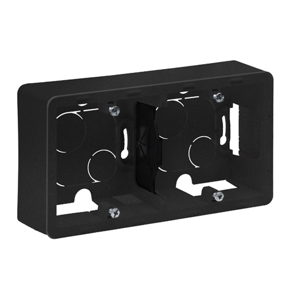 Коробка Legrand Inspiria 2 поста для накладного монтажа антрацит