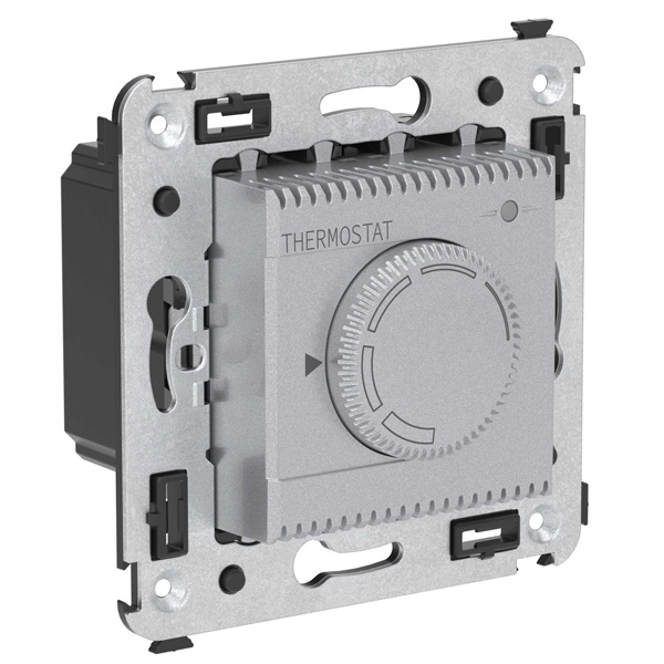 Термостат для теплых полов в стену DKC Avanti, закаленная сталь