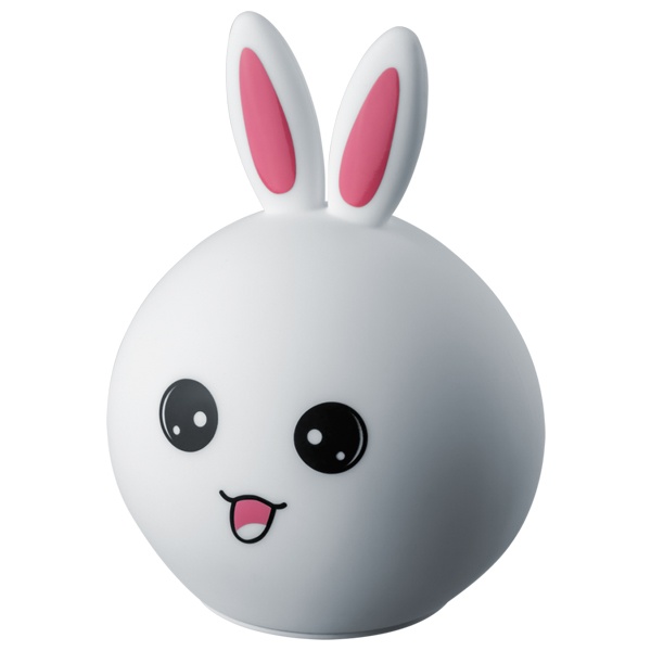 Светильник ночник 14 324 NNL-SW06-WH 7LED 1W аккумулятор 3.7V 1.2Ah USB зайчик белый