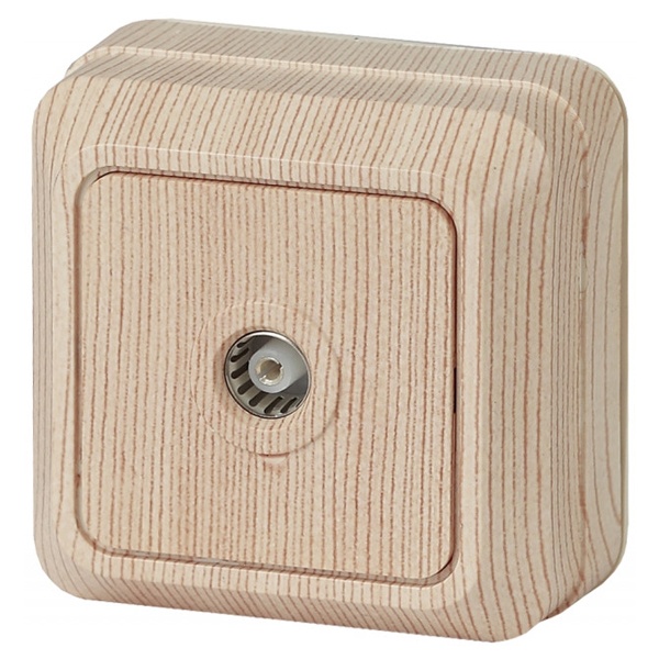 Накладная розетка TV Intro Quadro одиночная IP20 сосна 2-301-11 (5056183702557)