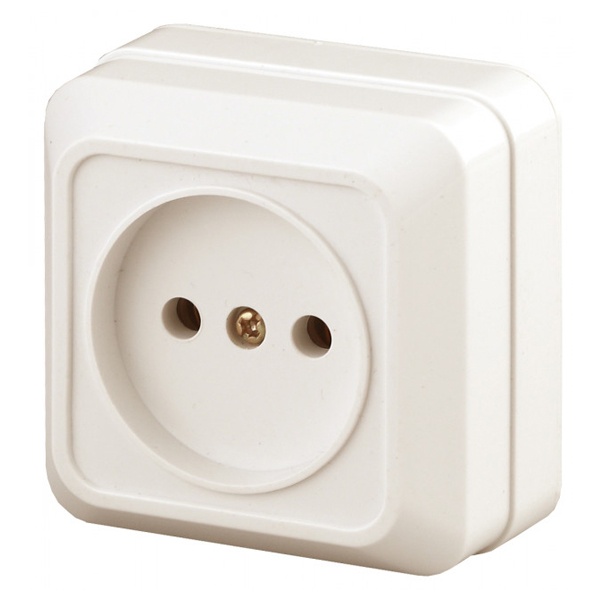 Накладная розетка Intro Quadro 2P 16А-250В IP20 слкость 2-201-02 (5055945566017)