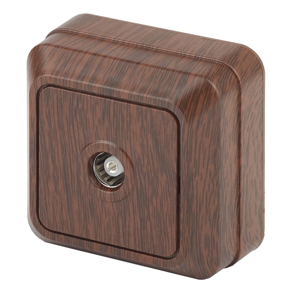 Накладная розетка TV Intro Quadro одиночная IP20 венге 2-301-10 (5055945590951)