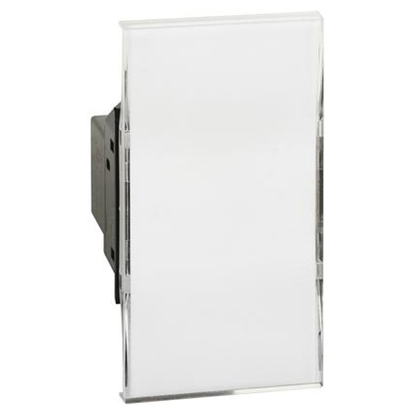 Кнопочный выключатель в сборе с табличкой для надписи 3А 2 модуля механизм BTicino Living Now