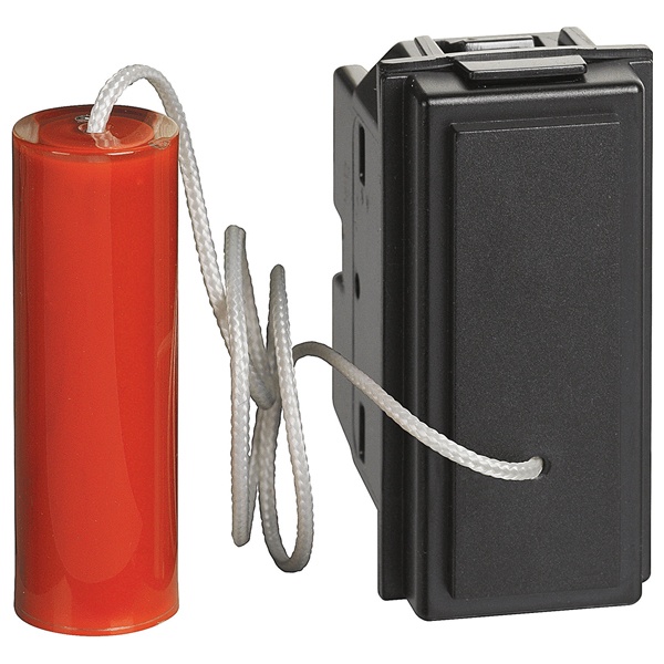 Переключатель со шнурком 1 модуль BTicino Living Now черный