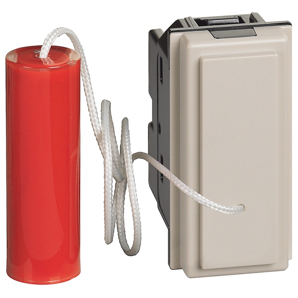 Переключатель со шнурком 1 модуль BTicino Living Now песочный