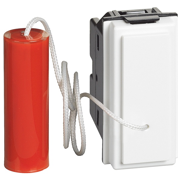 Переключатель со шнурком 1 модуль BTicino Living Now белый