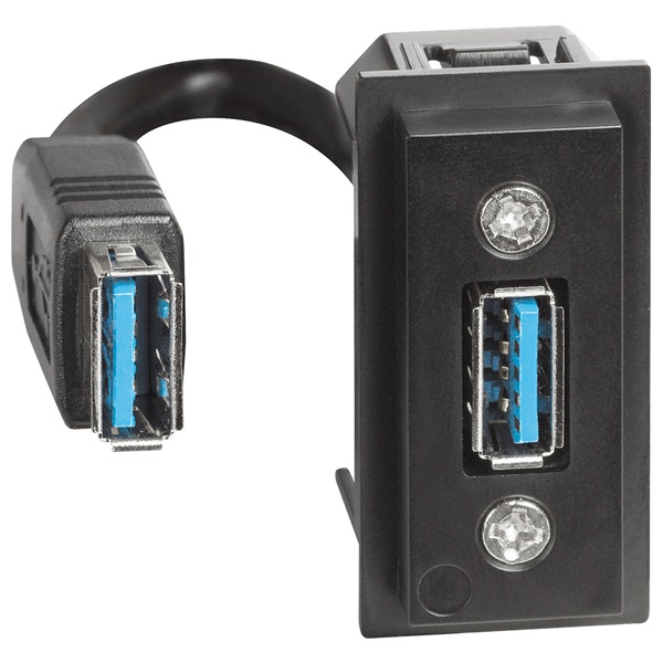 Розетка для передачи данных с разьемом USB 1 модуль механизм BTicino Living Now