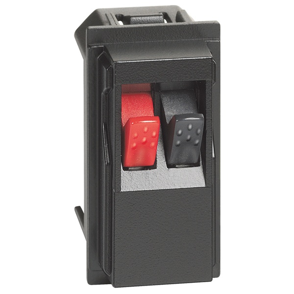 Розетка для аудиоколонок стерео 1 модуль BTicino Living Now черный