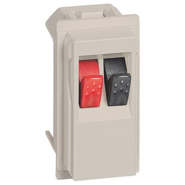 Розетка для аудиоколонок стерео 1 модуль BTicino Living Now песочный