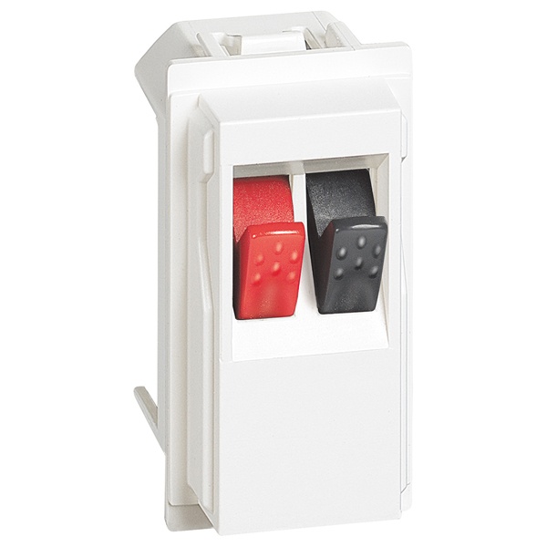 Розетка для аудиоколонок стерео 1 модуль BTicino Living Now белый