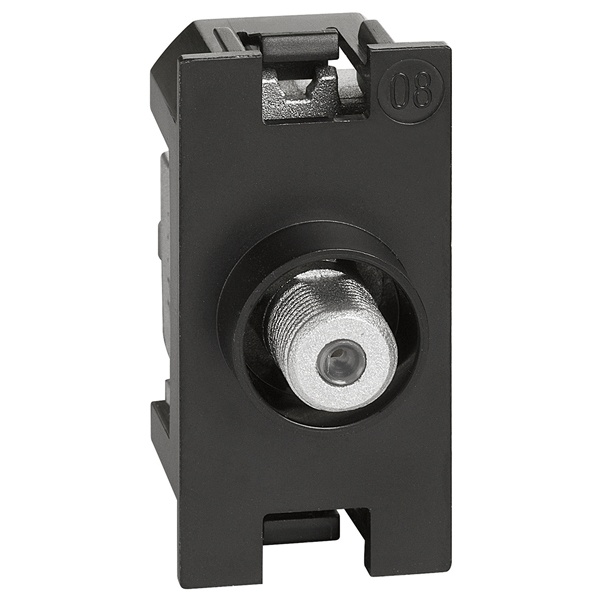 Розетка телевизионная TV Звезда F-разъем 1 модуль механизм BTicino Living Now