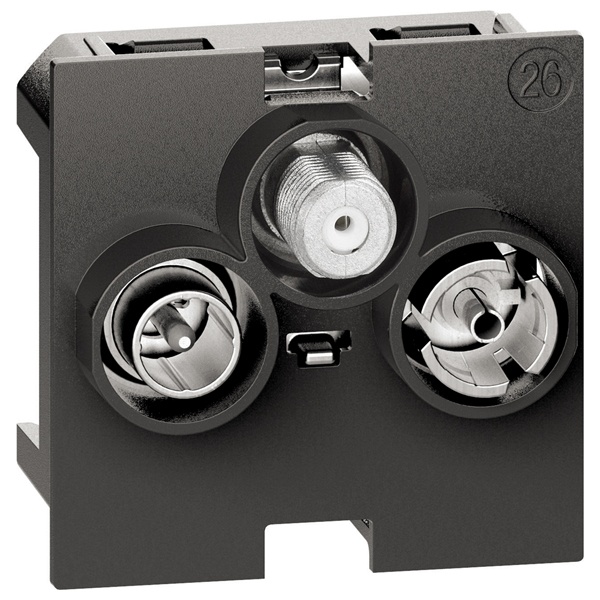 Розетка телевизионная TV-R-SAT Звезда 2 модуля механизм BTicino Living Now