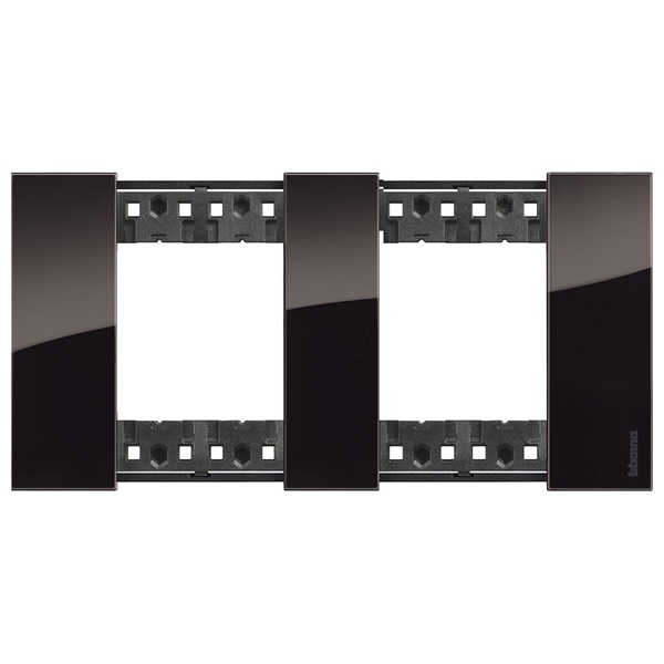 Рамка 2 поста (2+2 модуля) пластик BTicino Living Now цвет Ночь