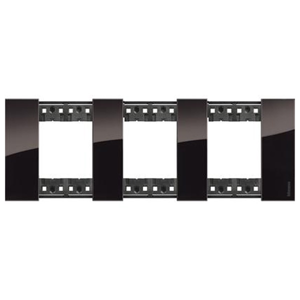 Рамка 3 поста (2+2+2 модуля) пластик BTicino Living Now цвет Ночь