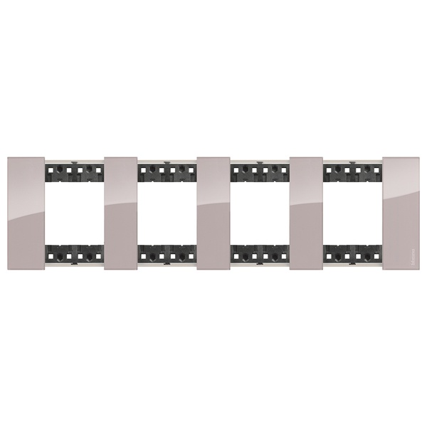 Рамка 4 поста (2+2+2+2 модуля) пластик BTicino Living Now цвет Аура