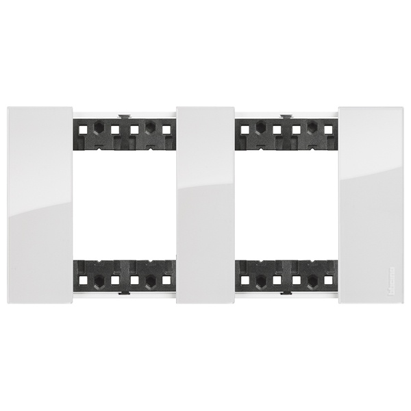 Рамка 2 поста (2+2 модуля) пластик BTicino Living Now цвет Лед