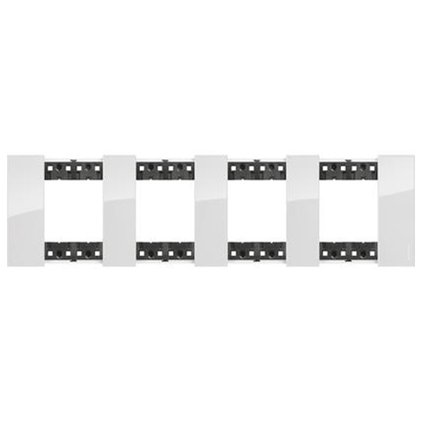 Рамка 4 поста (2+2+2+2 модуля) пластик BTicino Living Now цвет Лед