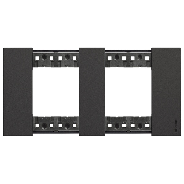 Рамка 2 поста (2+2 модуля) пластик BTicino Living Now черный