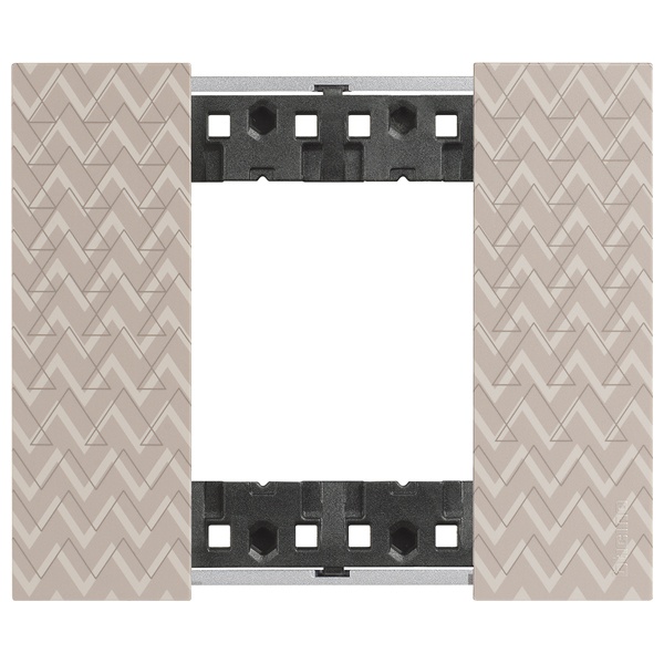 Рамка 1 пост (2 модуля) пластик BTicino Living Now цвет Оптик