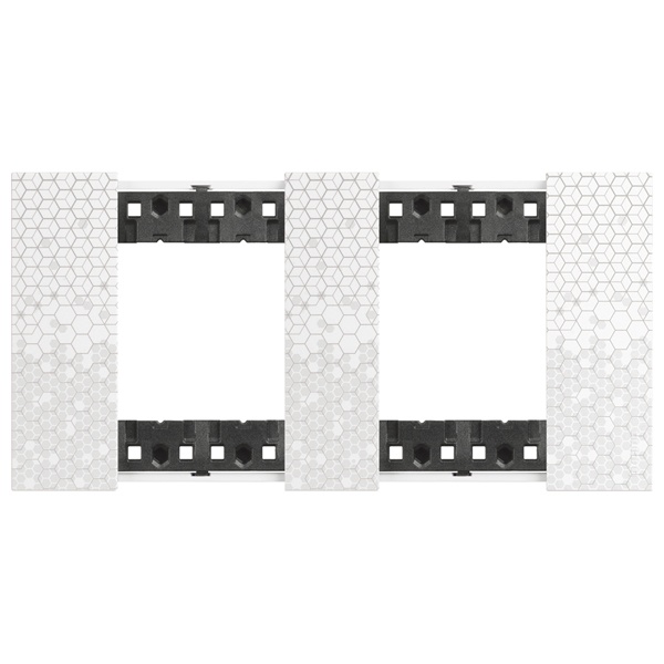 Рамка 2 поста (2+2 модуля) пластик BTicino Living Now цвет Пиксель