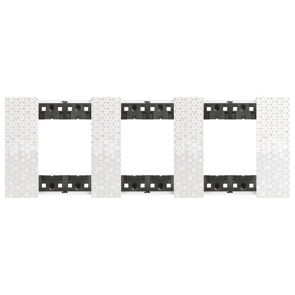 Рамка 3 поста (2+2+2 модуля) пластик BTicino Living Now цвет Пиксель