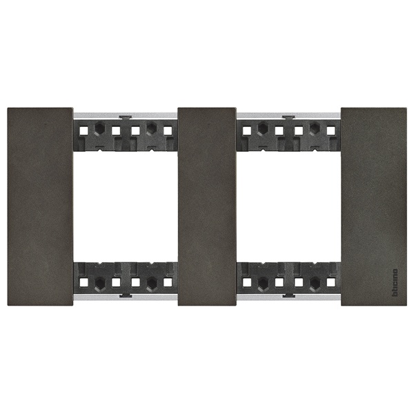 Рамка 2 поста (2+2 модуля) металл zamak BTicino Living Now цвет Космос