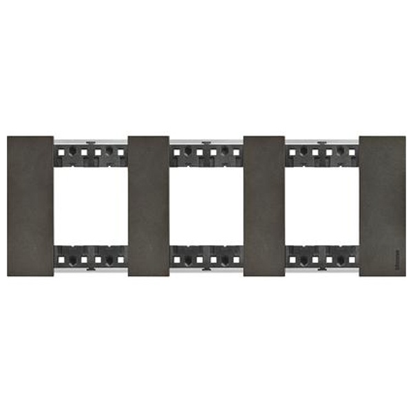 Рамка 3 поста (2+2+2 модуля) металл zamak BTicino Living Now цвет Космос