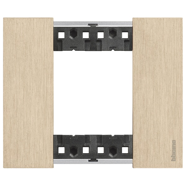 Рамка 1 пост (2 модуля) металл zamak BTicino Living Now цвет Золото