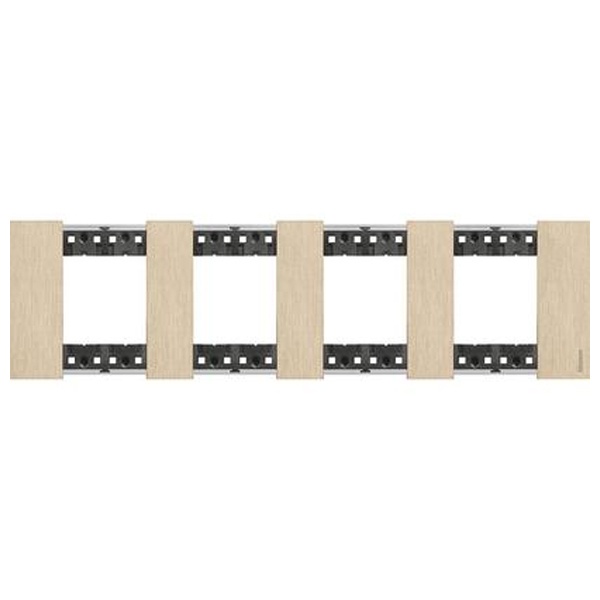 Рамка 4 поста (2+2+2+2 модуля) металл zamak BTicino Living Now цвет Золото