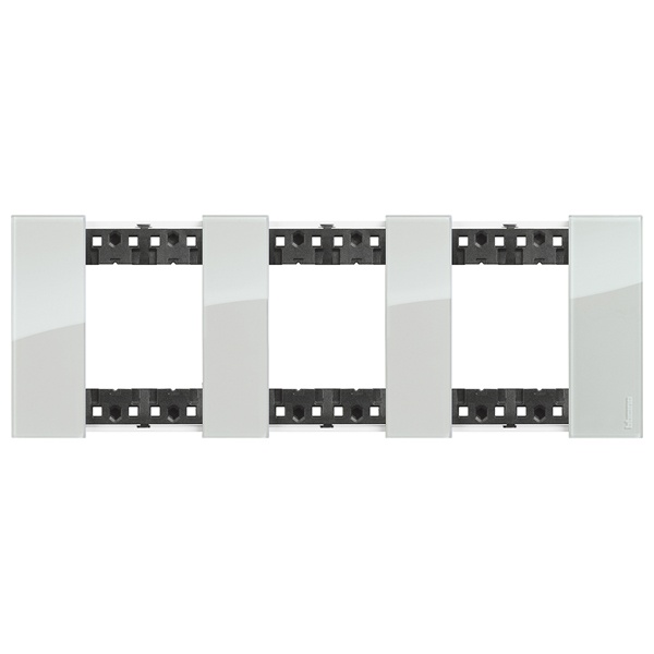 Рамка 3 поста (2+2+2 модуля) металл zamak BTicino Living Now цвет Небо