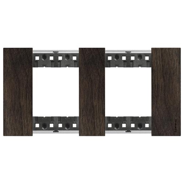 Рамка 2 поста (2+2 модуля) дерево BTicino Living Now цвет Орех