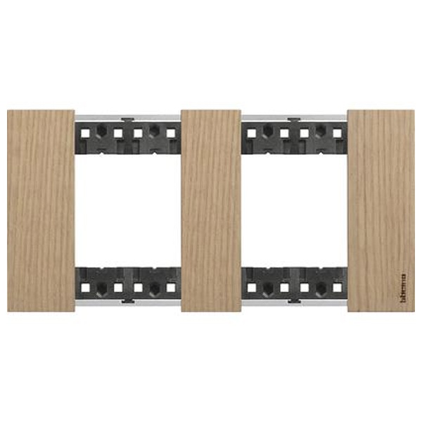 Рамка 2 поста (2+2 модуля) дерево BTicino Living Now цвет Дуб