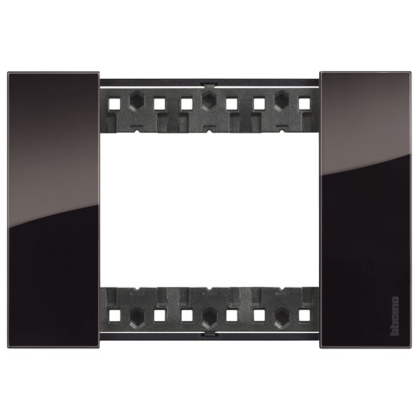 Рамка 3 модуля пластик BTicino Living Now цвет Ночь