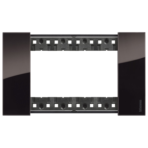 Рамка 4 модуля пластик BTicino Living Now цвет Ночь