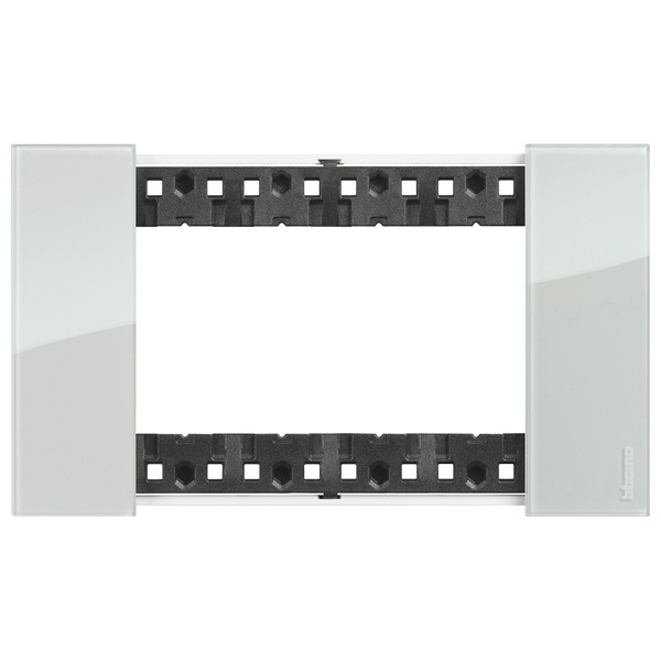 Рамка 4 модуля металл zamak BTicino Living Now цвет Небо