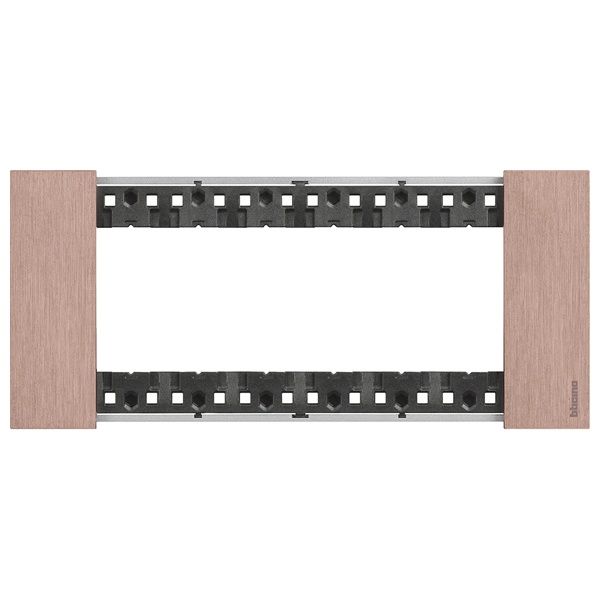 Рамка 6 модуля металл zamak BTicino Living Now цвет Медь