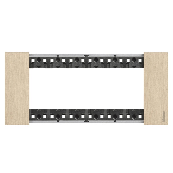 Рамка 6 модуля металл zamak BTicino Living Now цвет Золото