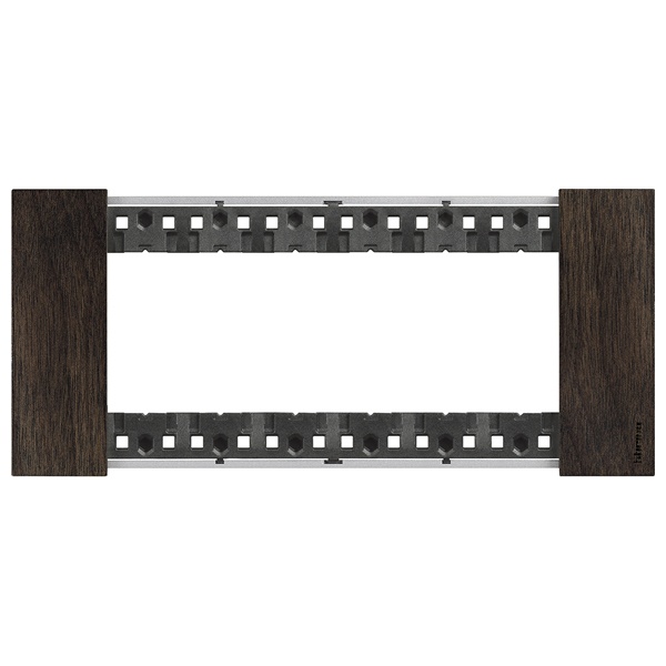 Рамка 6 модуля дерево BTicino Living Now цвет Орех