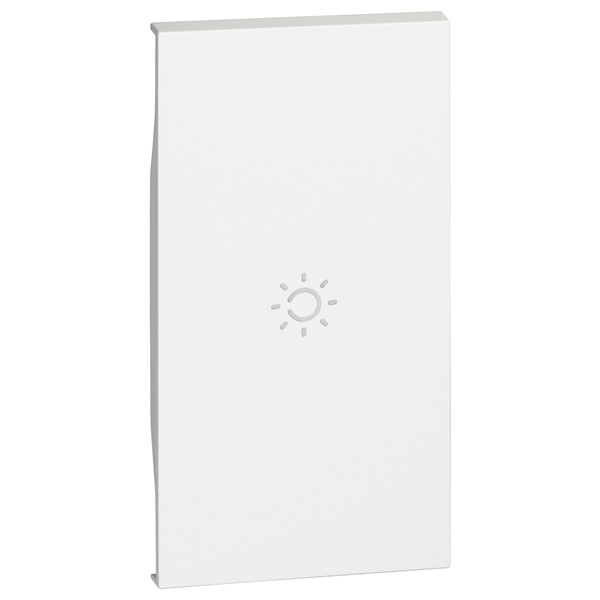 Лицевая панель с символом Лампа для выключателей/переключателей 2 модуля BTicino Living Now белый